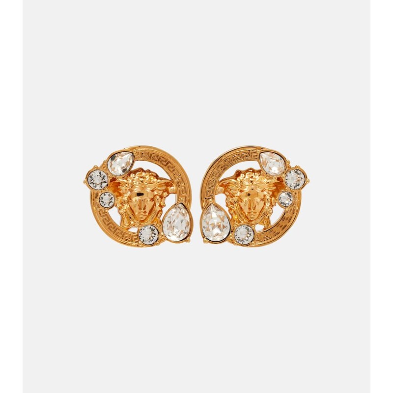 Versace Medusa crystal-embellished earrings