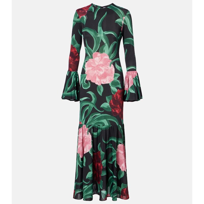 La DoubleJ Alba floral jersey midi dress