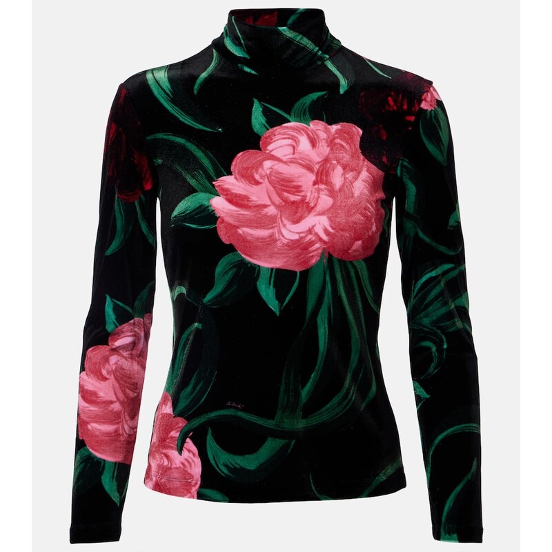 La DoubleJ Floral turtleneck top