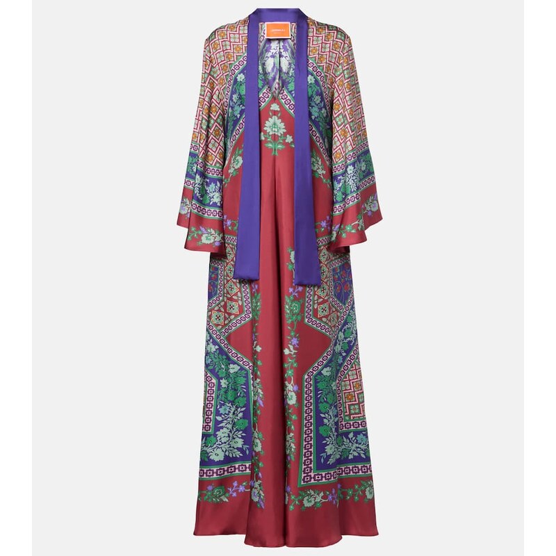 La DoubleJ Magnifico printed silk maxi dress