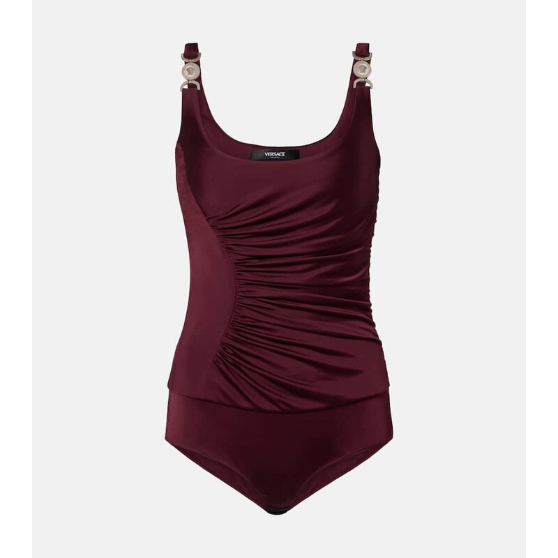 Versace Medusa ruched jersey bodysuit