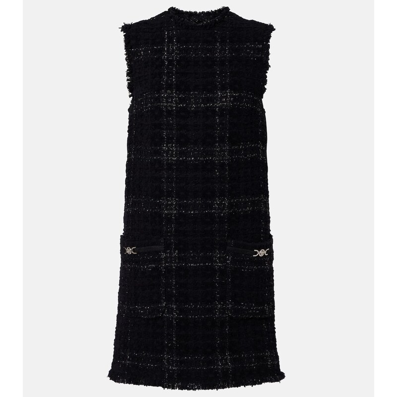Versace Medusa 95 cotton-blend tweed minidress