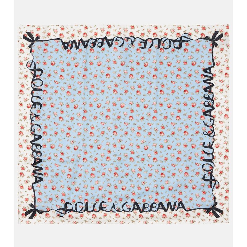 Dolce&Gabbana Floral silk twill scarf