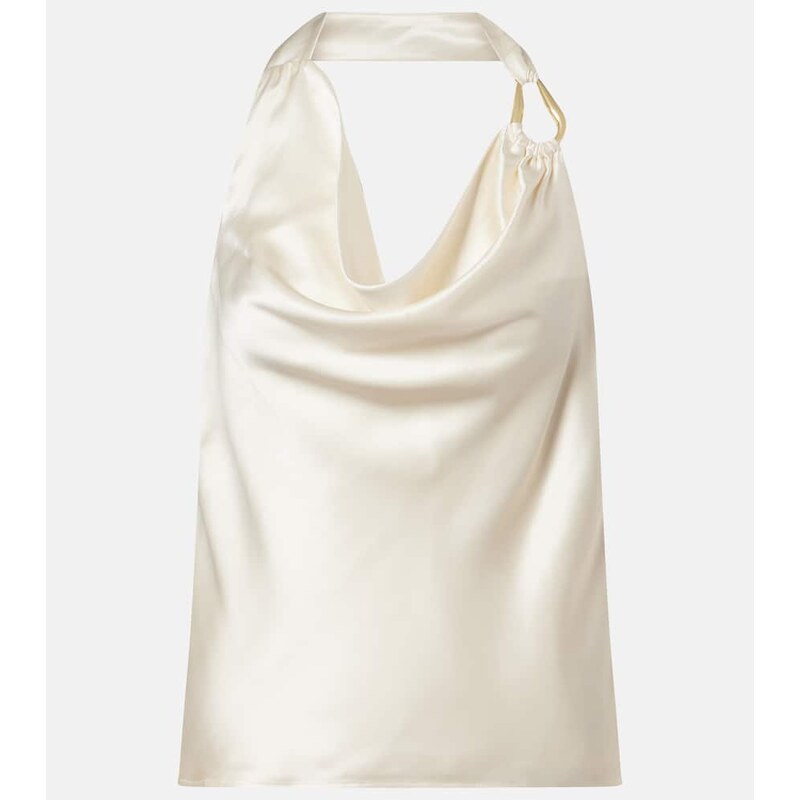 Rebecca Vallance Elise halterneck silk satin top