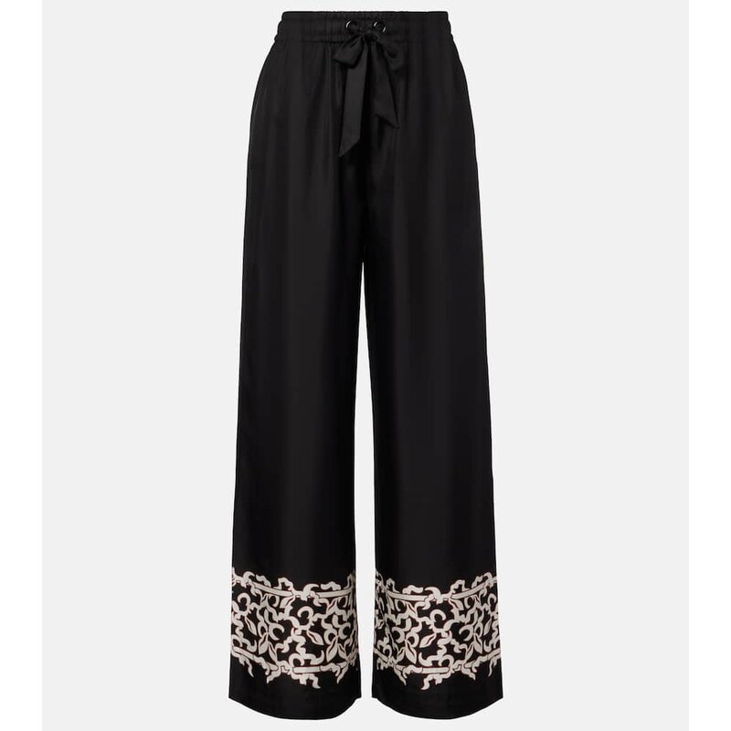 Rebecca Vallance Sundia silk wide-leg pants