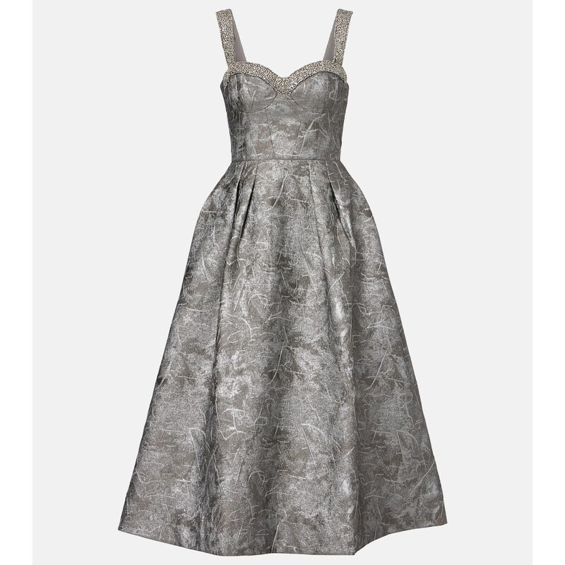 Rebecca Vallance Sterling metallic-effect jacquard cocktail