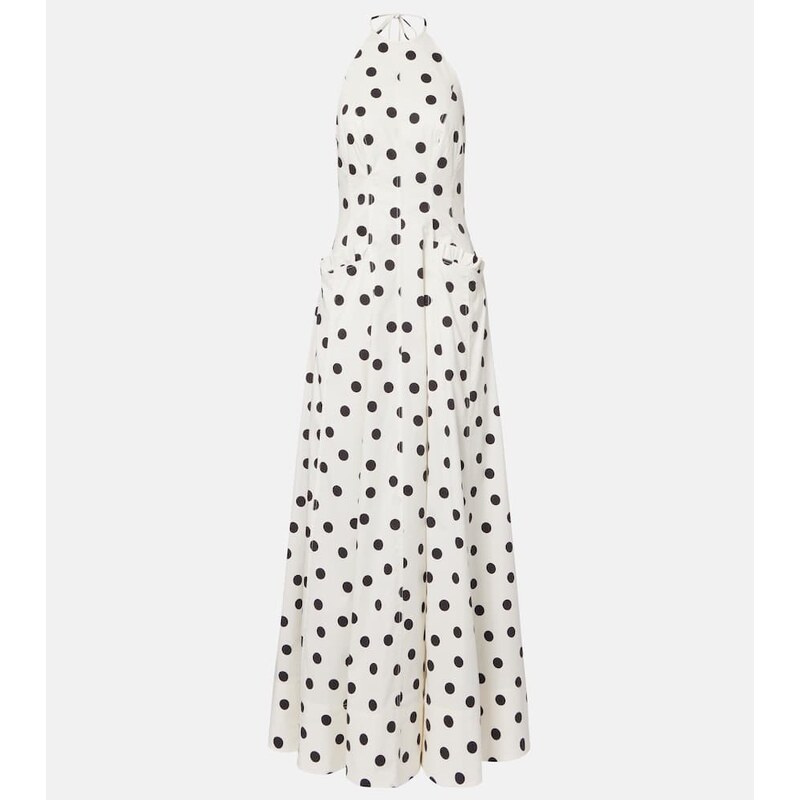 Rebecca Vallance Maisie polka-dot cotton-blend maxi dress