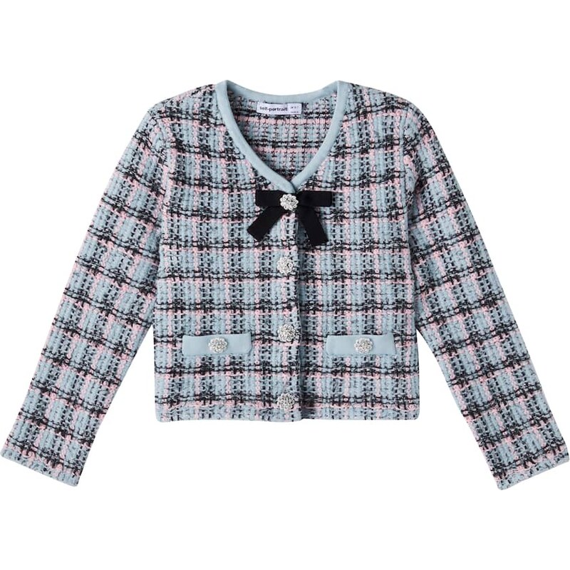 Self-Portrait Kids Checked cotton-blend tweed jacket