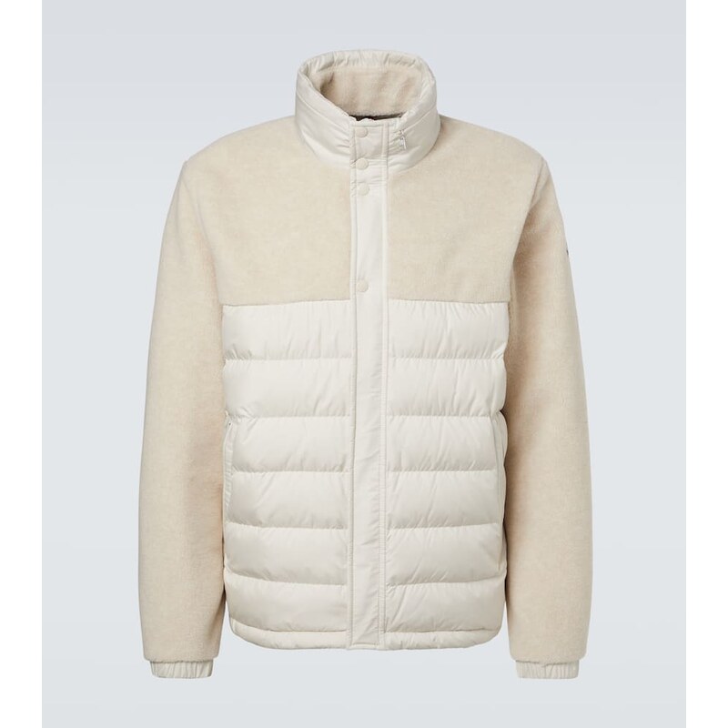 Moncler Mistral fleece-paneled down jacket
