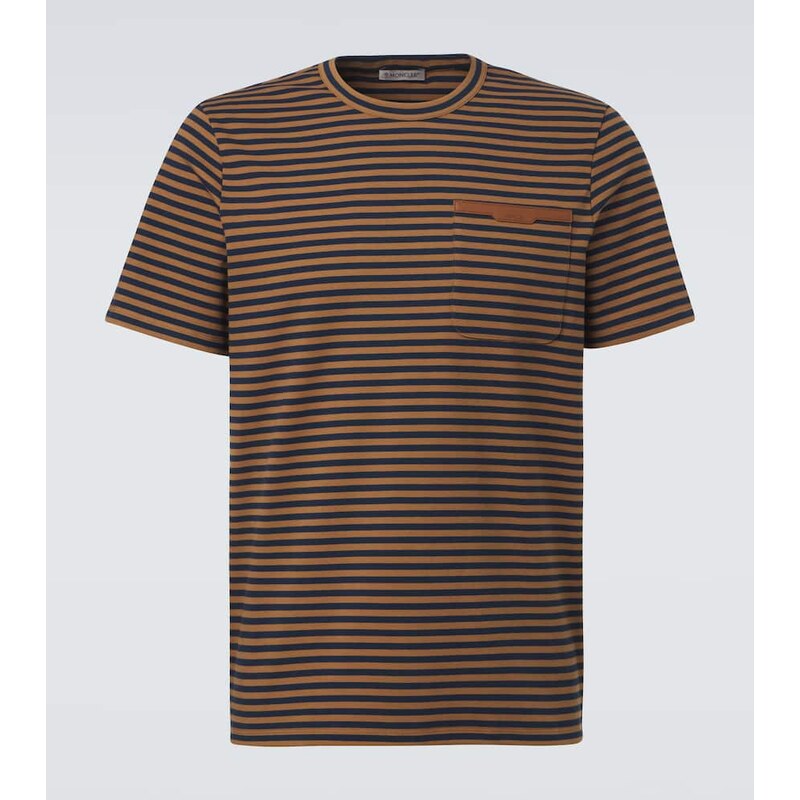 Moncler Striped cotton-blend jersey T-shirt