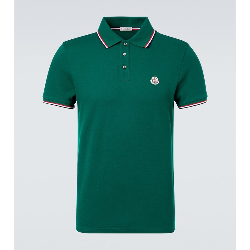 Moncler Logo cotton piquÃ polo shirt