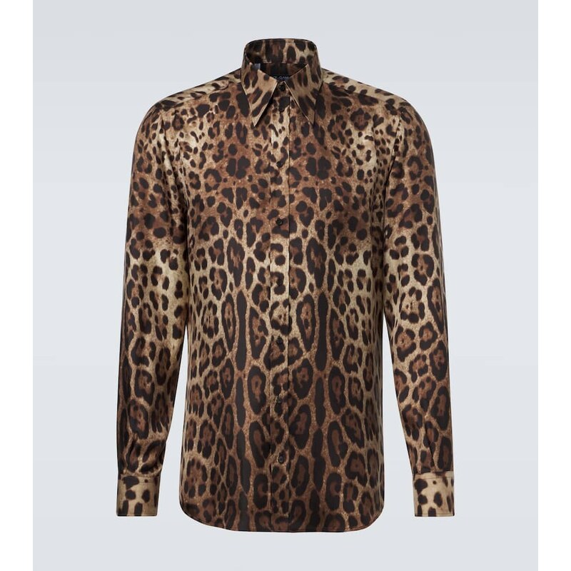 Dolce&Gabbana Leopard-print silk shirt