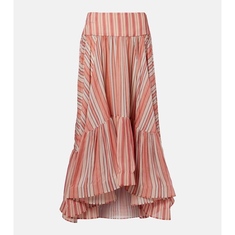 Zimmermann Rebellion striped midi skirt