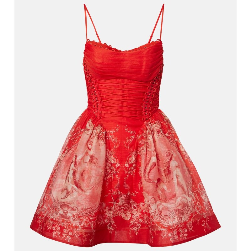 Zimmermann Rebellion linen and silk minidress