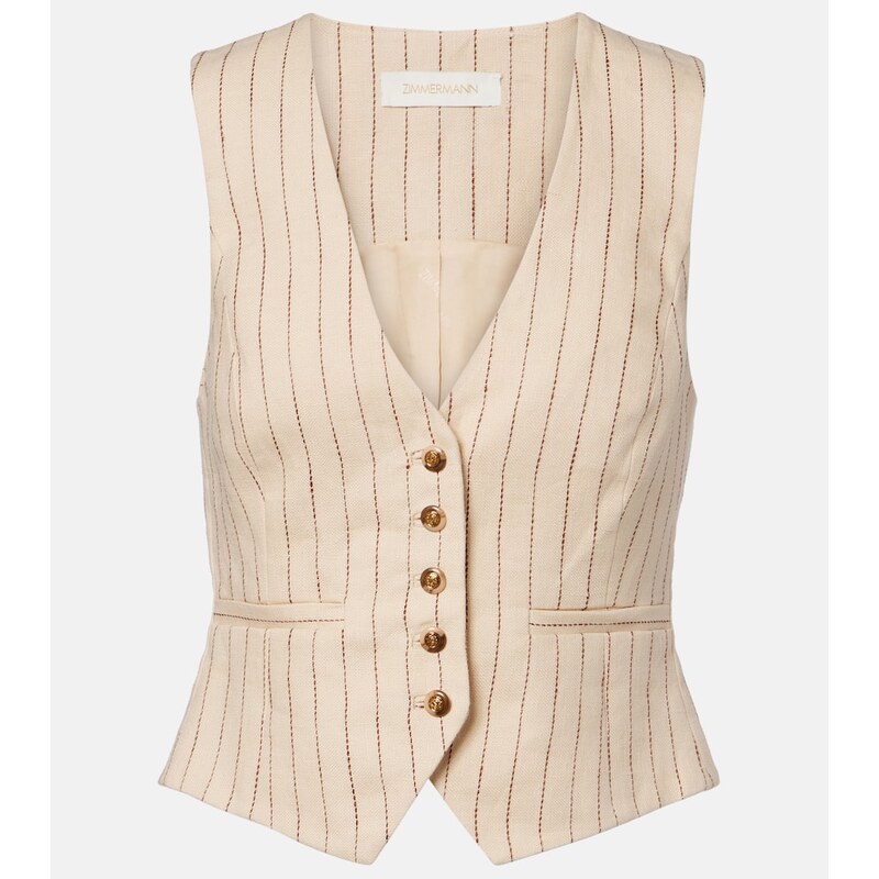 Zimmermann Striped linen vest
