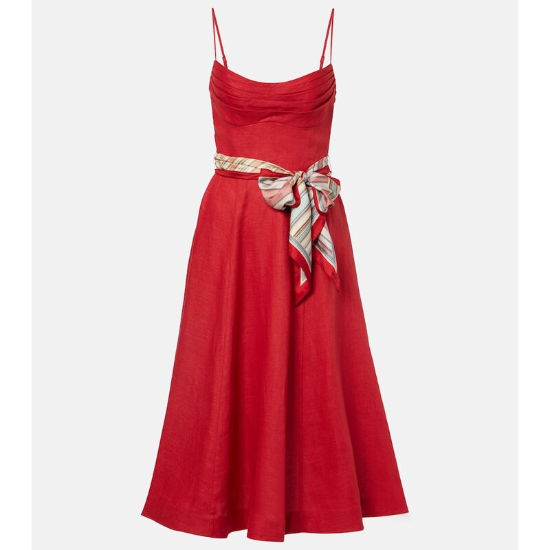 Zimmermann Rebellion linen midi dress