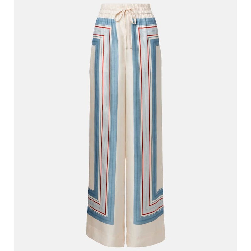 Zimmermann Striped silk palazzo pants