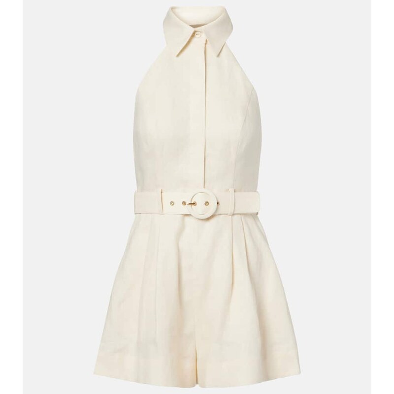Zimmermann Awaken halterneck linen romper