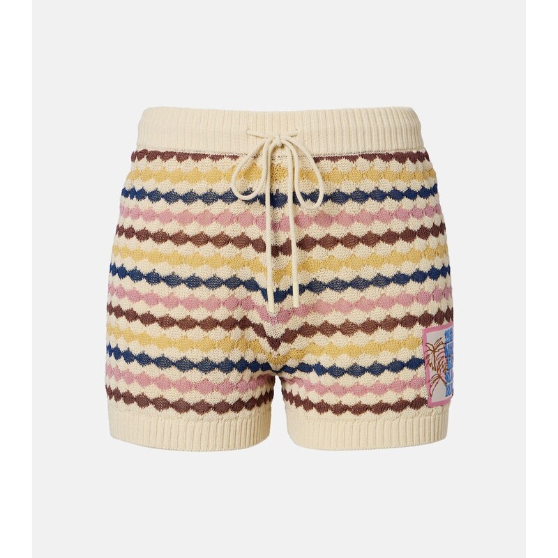 Zimmermann Awaken knitted cotton-blend shorts