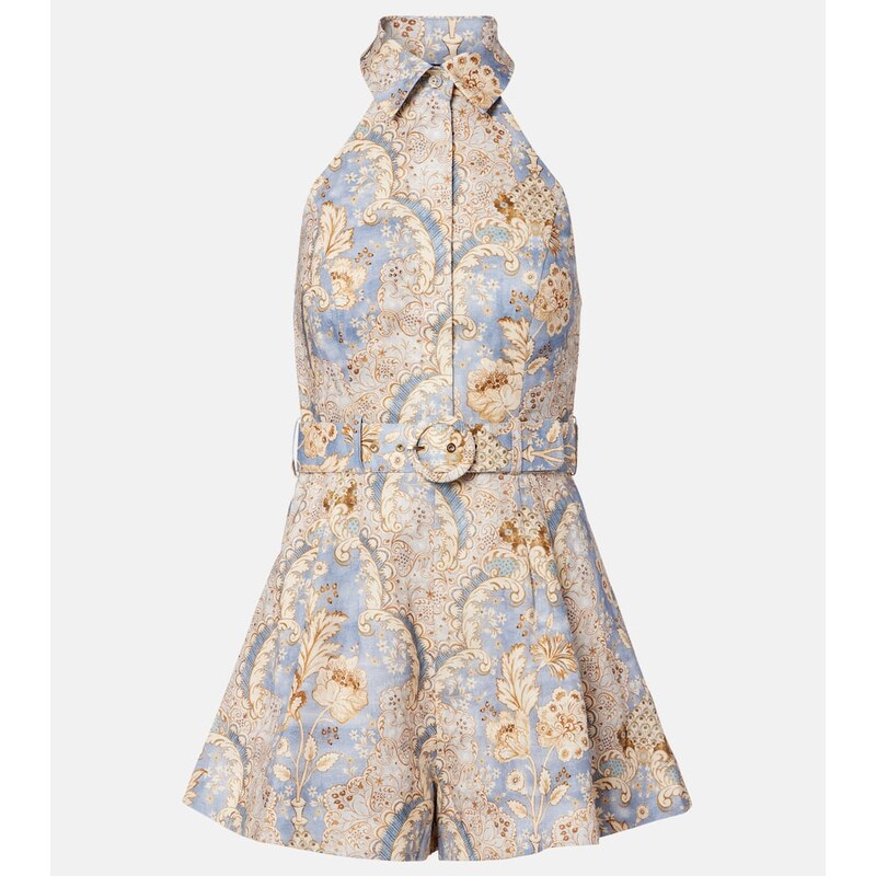 Zimmermann Daylight printed linen romper