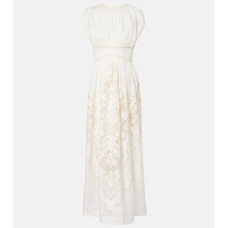 Zimmermann Daylight embroidered linen maxi dress