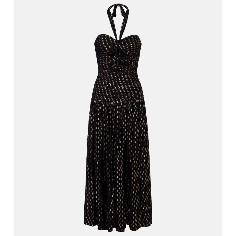 Zimmermann Daylight halterneck lamÃ midi dress