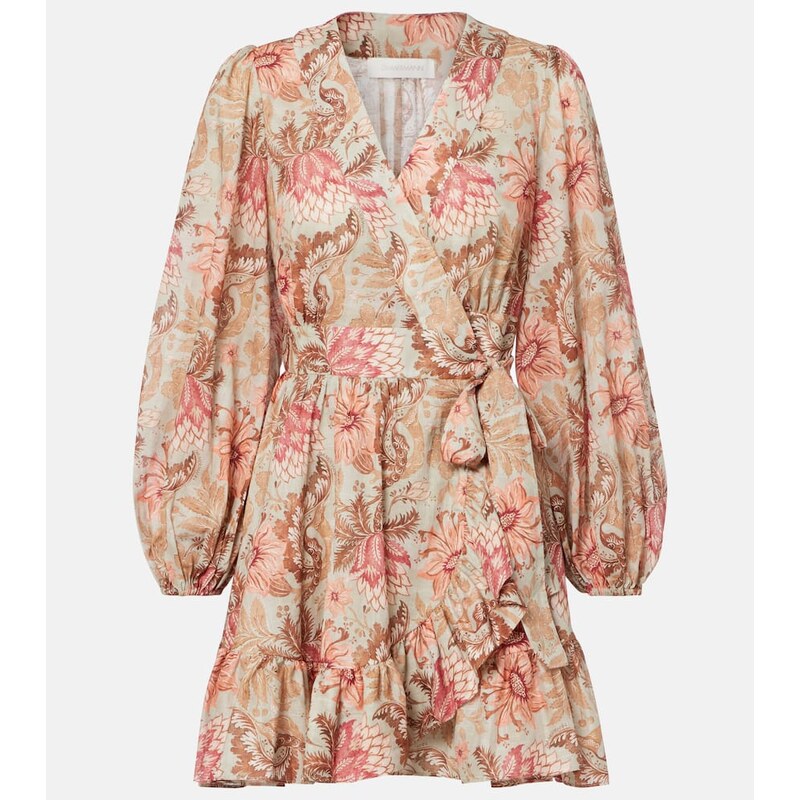Zimmermann Daylight floral cotton wrap dress