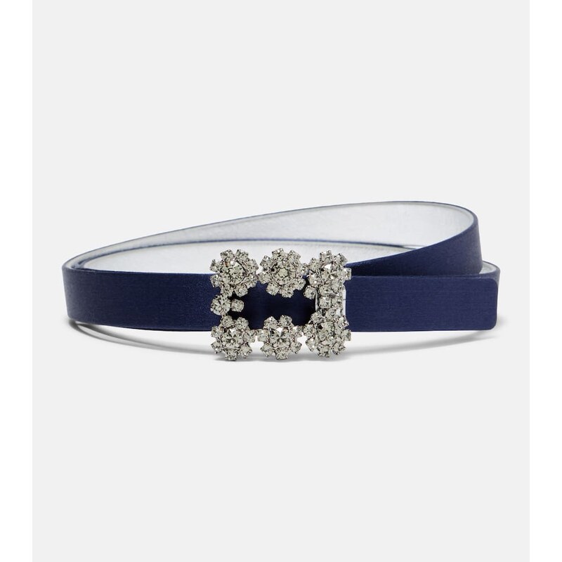 Roger Vivier Efflorescence satin belt
