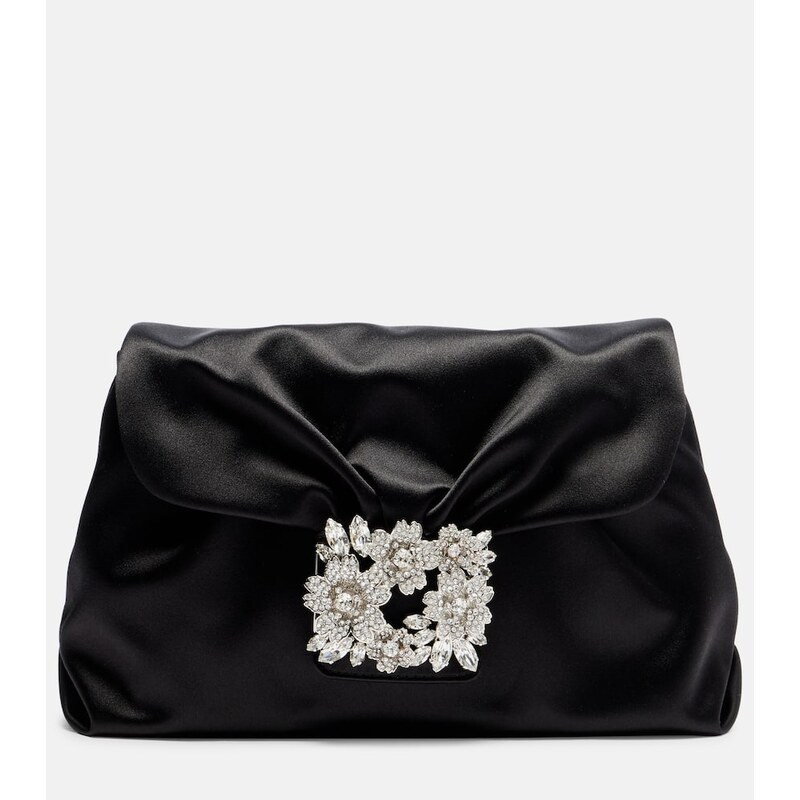 Roger Vivier Efflorescence Mini satin clutch