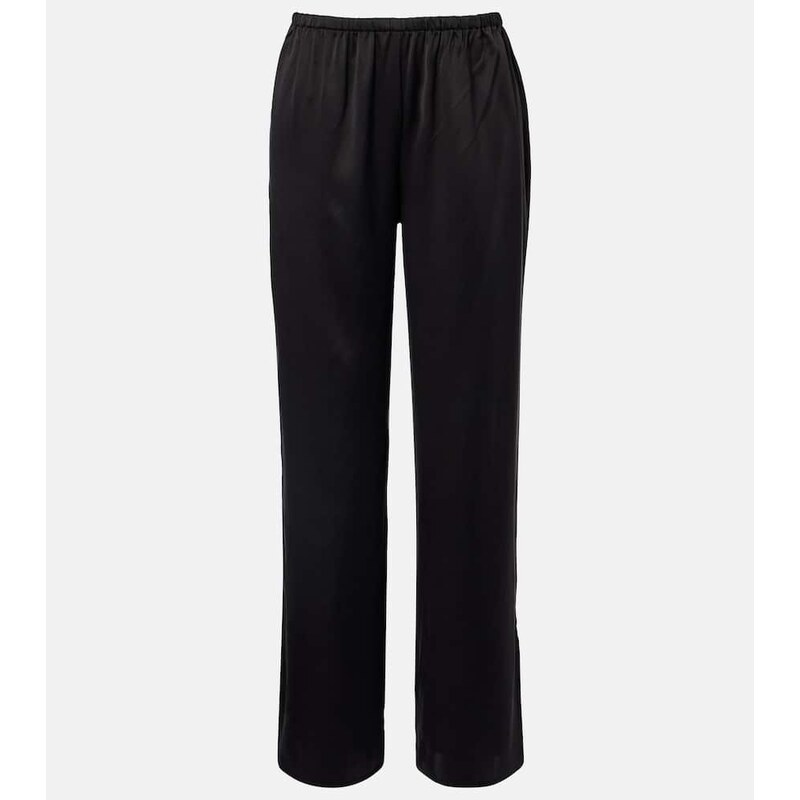 Asceno Loreto silk charmeuse wide-leg pants