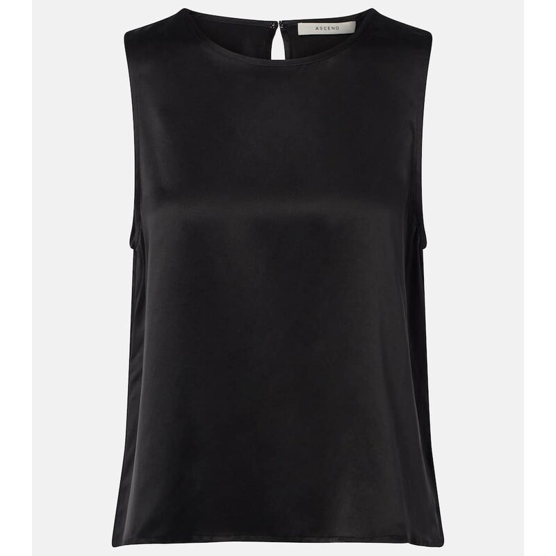 Asceno Sofia silk charmeuse tank top