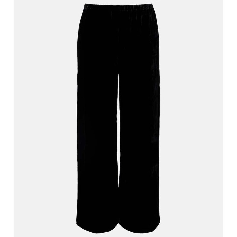 Asceno Austin velvet wide-leg pants