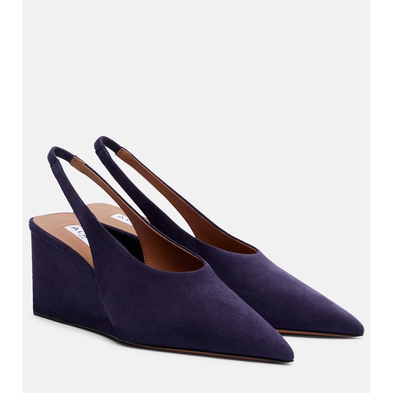 Alaïa Cube lodičky v barvě Aubergine