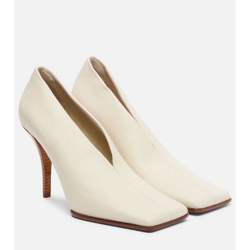 Kůžové lodičky Alaïa 90 v barvě Argile