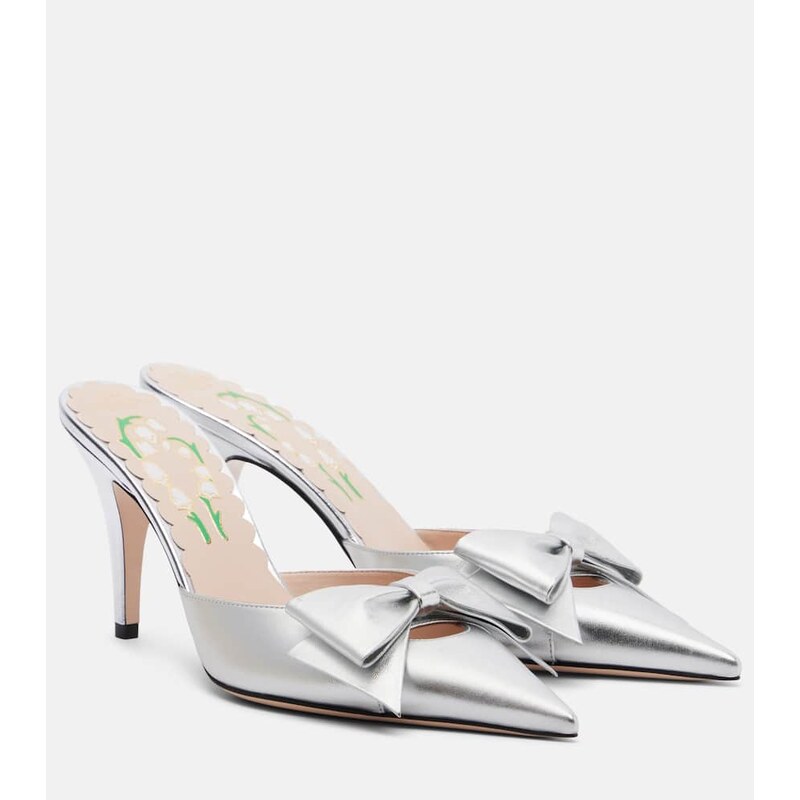 Valentino Garavani Metallic leather mules