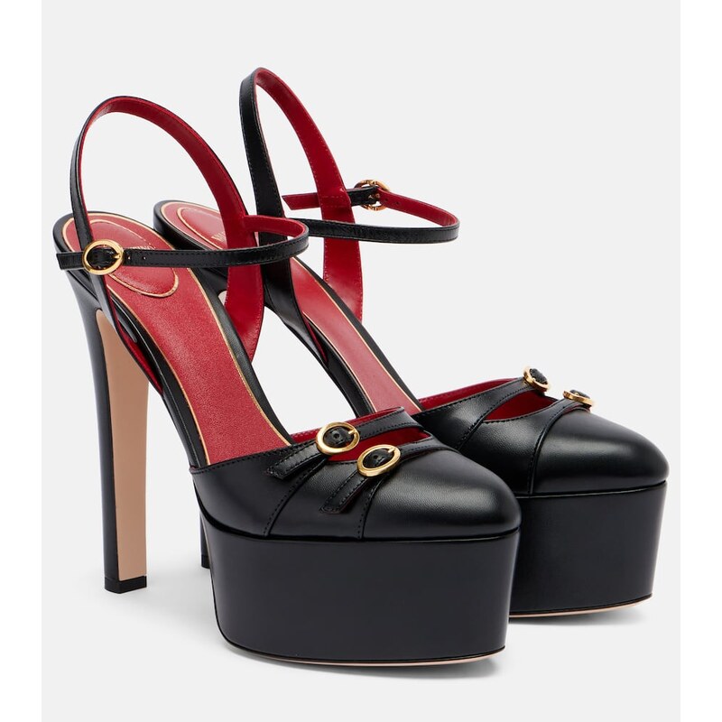 Valentino Garavani Crasher 145 leather platform pumps
