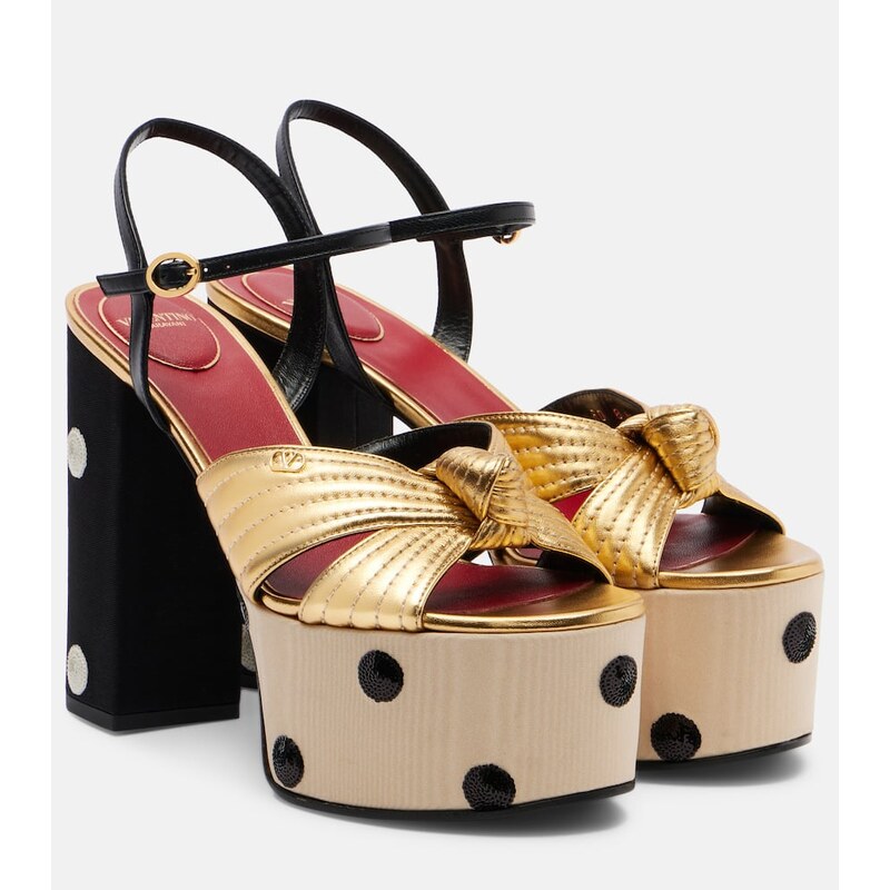 Valentino Garavani Crasher VLogo sequined leather sandals