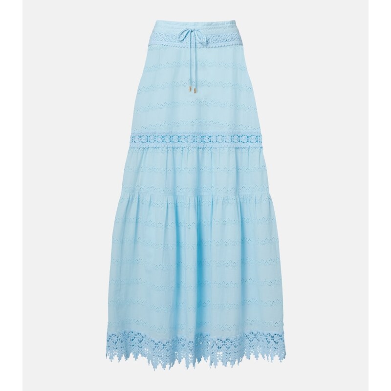 Melissa Odabash Alessia broderie anglaise cotton maxi skirt