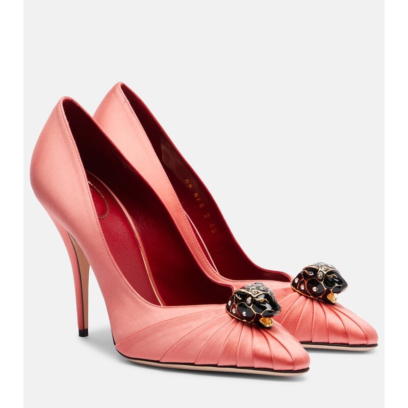 Valentino Garavani Pas De Chat 105 embellished satin pumps