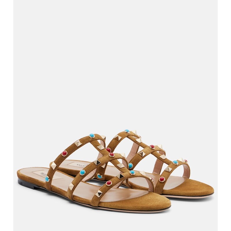 Valentino Garavani Embellished suede sandals