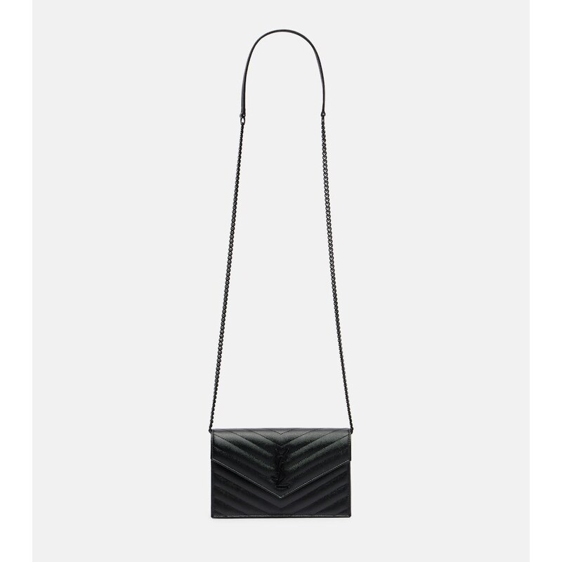 Saint Laurent Cassandre Envelope Small leather wallet on chain