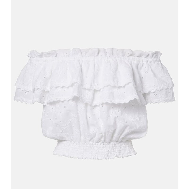 Melissa Odabash Ruth broderie anglaise cotton crop top