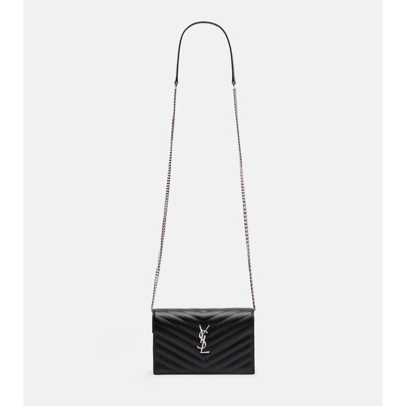 Saint Laurent Cassandre Envelope Small leather wallet on chain