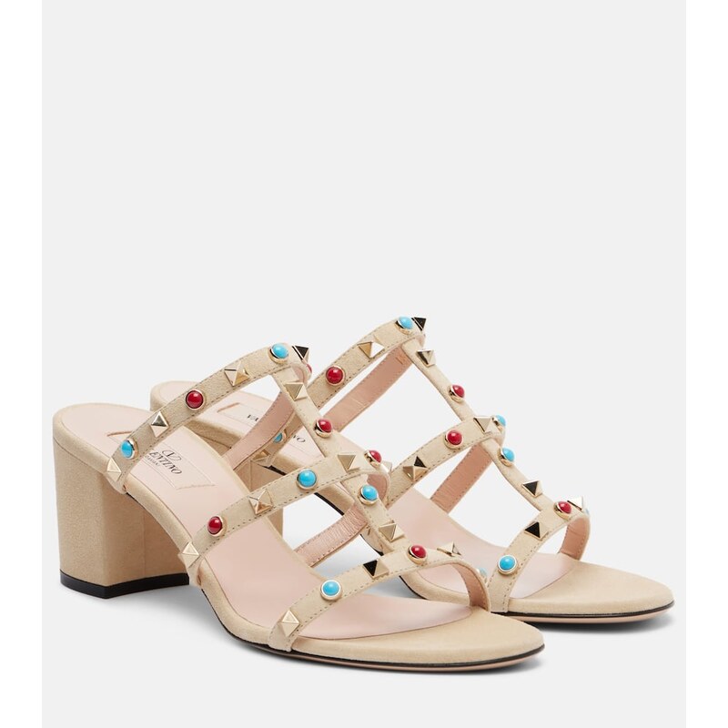 Valentino Garavani Embellished suede sandals