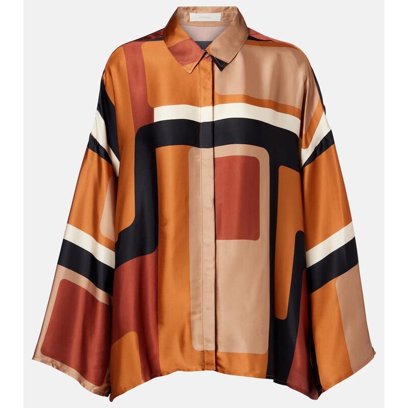 Faithfull Cora printed satin shirt