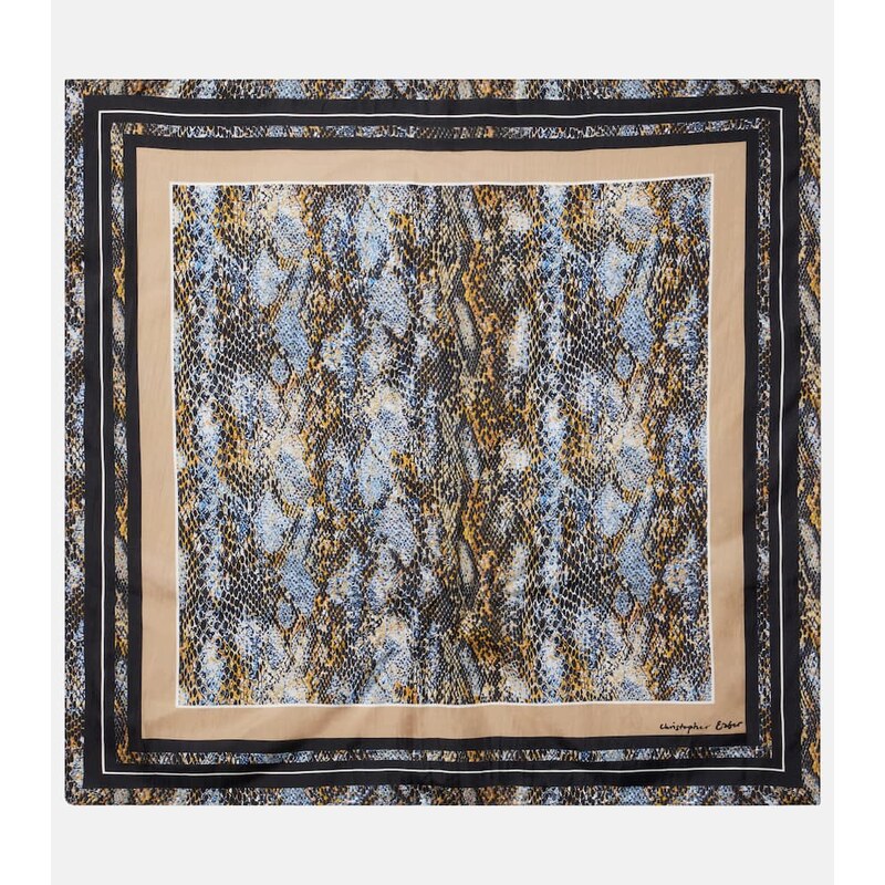 Christopher Esber Snake-print silk scarf