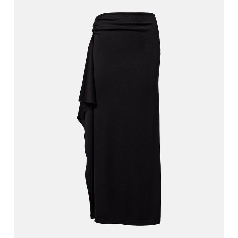Christopher Esber Asymmetric draped jersey maxi skirt