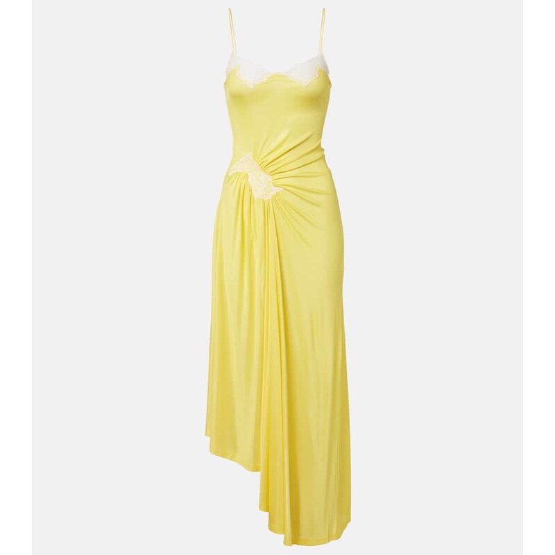 Christopher Esber Cami lace-trimmed ribbed-knit cocktail dress