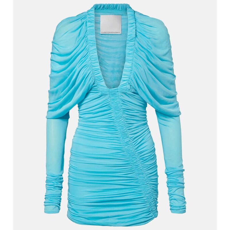 Christopher Esber Orion ruched sheer minidress