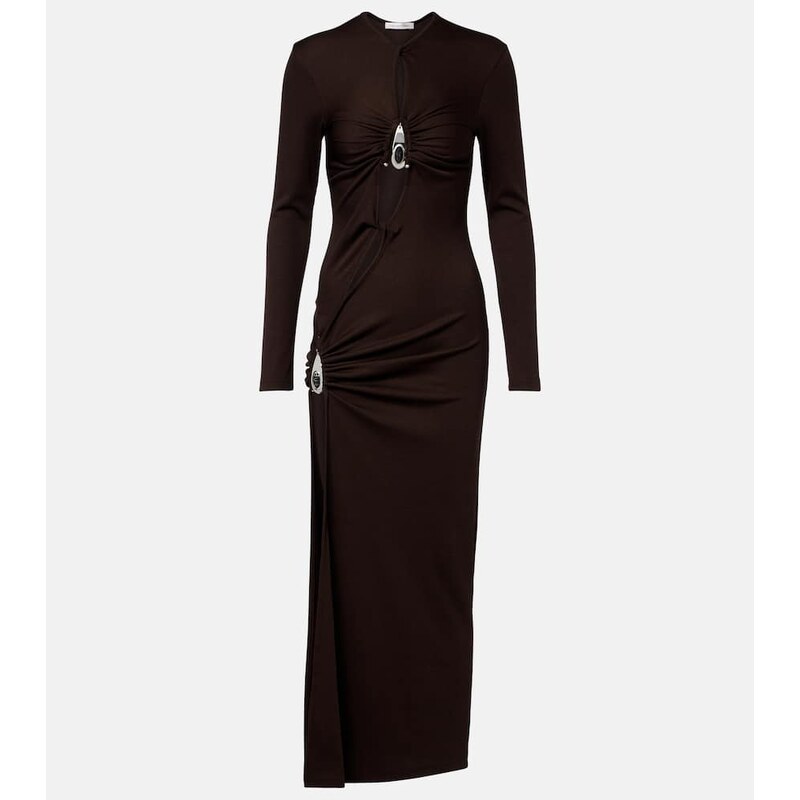 Christopher Esber Cutout ribbed-knit midi dress
